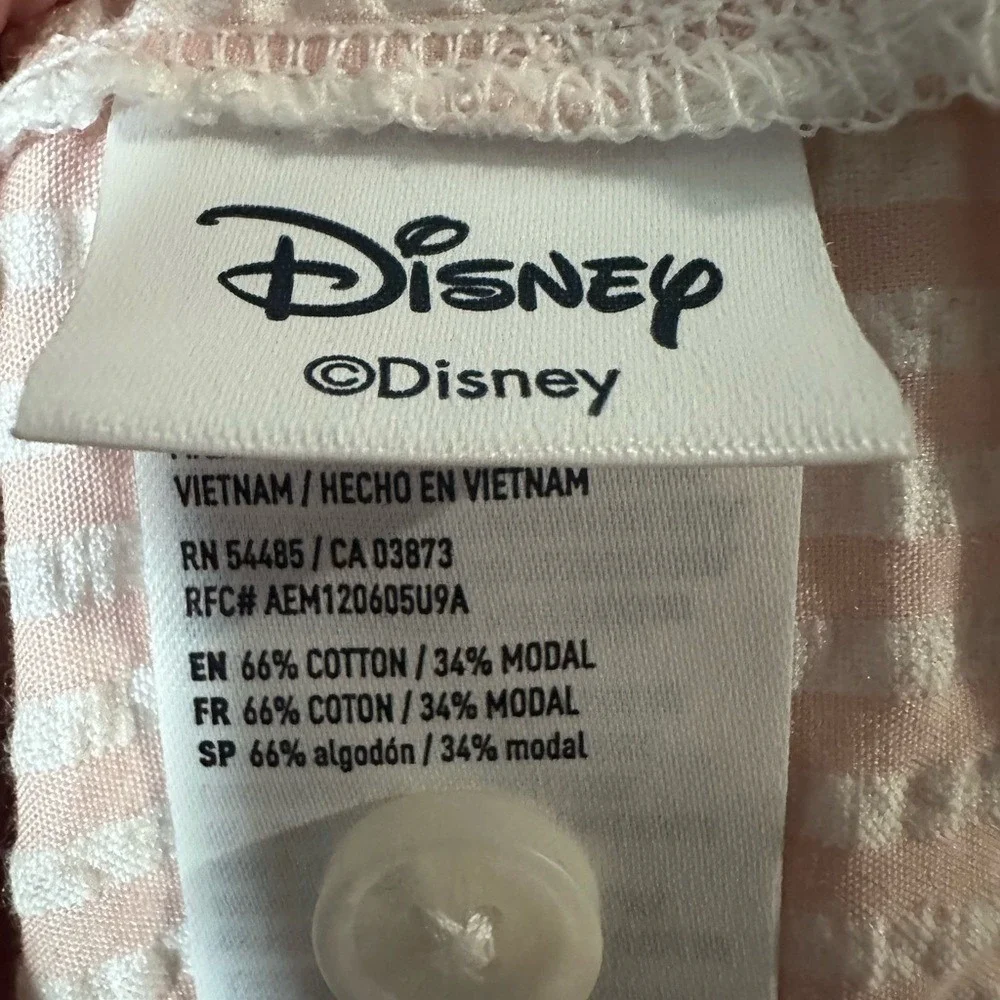 American Eagle AE Disney Mickey and Minnie Pajama Top Pink Seersucker Bows XXL